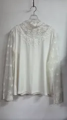 白レース シースルー ブラウス