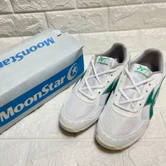ムーンスター MoonStar ジムスター S300 ホワイト グリーン 緑 24.5cm スニーカー 体育館シューズ 上履き メッシュ GYMSTAR B802のサムネイル