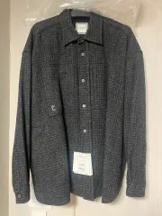 46 ウーヨンミ 25fw ブラック ウール CHECK シャツ 未使用 新品のサムネイル