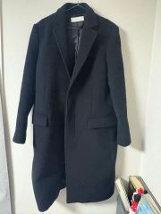 COACH コーチ チェスターコート エルボーパッチ ネイビー ウール
