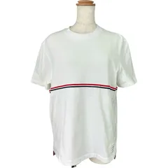トムブラウン THOM BROWNE トリコロールTシャツ MJS221A-J0058-100 ホワイト コットン レディース 半袖Ｔシャツのサムネイル