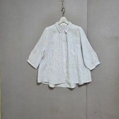 KELEN綿100%長袖ノーカラーシャツ新品未使用タグ付き❣️ - メルカリ