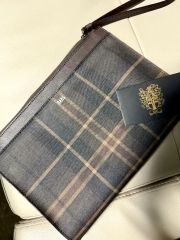 新品・未使用❣️DAKS ハンドバッグ チェック柄 レザーコンビ - メルカリ