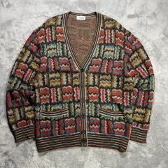西ドイツ製】Etienne Aigner チェック ヴィンテージ カーディガン 