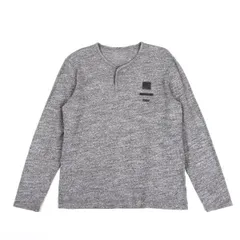 パパスPapas  コットンヘンリーネックカットソー グレー46Sのサムネイル
