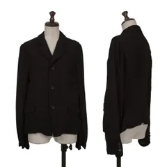 コムコム コムデギャルソンCOMME des GARCONS 製品洗いキュプラテーラードジャケット 黒XS のサムネイル