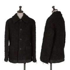 ジュンヤワタナベ コムデギャルソンJUNYA WATANABE COMME des GARCONS モヘヤ混ウールループニットジャケット 黒M位のサムネイル