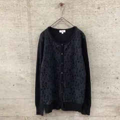 ジュンコシマダ　Part2 BY JUNKO SHIMADA 黒レース切り替えカーディガンのサムネイル
