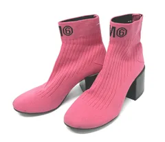 [盛岡80-0164]  [店舗併売] MM6 Maison Margiela エムエムシックス メゾンマルジェラ ニットソックスブーツ 38 約24.5cm【中古/60】のサムネイル