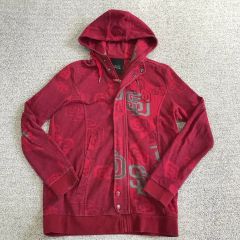 STUSSY ジップアップパーカー XL レッド - メルカリ
