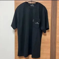 未使用　SABLINA VALENTINO Vネック 半袖Tシャツ　ドライ素材　ブラック　紳士Tシャツ　LL