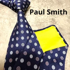 Paul Smith ポールスミス ネクタイ ネイビー 水玉模様 England製 シルク