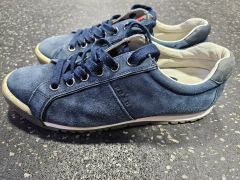 極美品】PRADA プラダ ナイロン スエード スニーカー ネイビー UK8