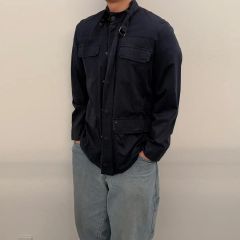 トミーヒルフィガー 中綿ジャケット L ブラック フード付き パッカブル 