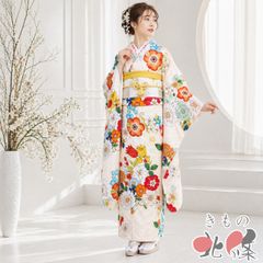 白×マゼンタ♡愛らしく華やかな花柄♡振袖フルセット 成人式前撮り 