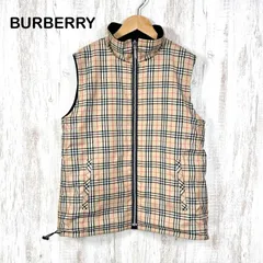 BURBERRY GOLF バーバリーゴルフ ノバチェック フリース リバーシブル ベスト ベージュ ブラック レディース