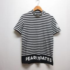 PEARLY GATES モックネックシャツ 5 ボーダー 半袖 ストレッチ - メルカリ