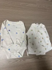 赤ちゃんボディスーツ 2種セット (新生児～3ヶ月)