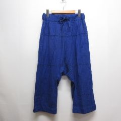 新品✨ Pheeta オーガニックコットン裾柄パンツ 1 Phoebe ブルー