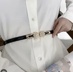 レディースベルト スリムベルト ファッション シンプル 女性用 かわいい バンド 本革ベルト レザーBelt レディース 女性 女性用ベルト カジュアル フォーマル ウエスト調整 長さ調整 ビジネス ワンピース 仕事 通勤通学 バックル フリーサイズ