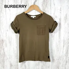 BURBERRY CHILDREN バーバリーチルドレン ロールアップ Tシャツ カットソー カーキ キッズ 120cm