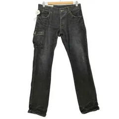 ジョンブル Johnbull Y2K カーゴポケット ボタンフライ ブラック スキニーデニム メンズ import：L 