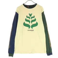 MANASTASH マナスタッシュ プリント マルチカラー 長袖 Tシャツ M ベージュ系 メンズ 古着のサムネイル