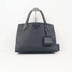 プラダ サフィアーノ モノクローム トゥー兼ショルダーバッグ 1BA155