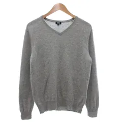ユニクロ UNIQLO カシミヤVネックセーター 長袖 ニット L グレー  /MG