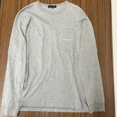 (b)コムデギャルソン・オム COMME des GAR_ONS HOMME グレー ロゴプリント ポケット 長袖 Tシャツ コットン100% メンズ/10095のサムネイル