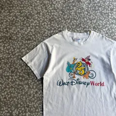 Hanes / 90-00’s usa製 Disney 25th T-shirt ヘインズボデイ　２枚タグ　ディズニーワールド　２５周年記念Tシャツ　ユニセックス　半袖