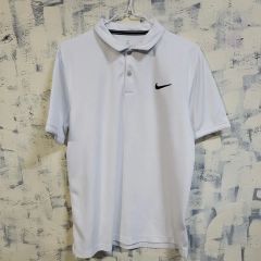 Nike 半袖ポロシャツ 筑波大学 サッカー部 エンブレム付き グレー