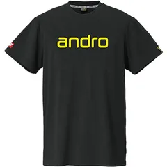 アンドロ andro  アンドロ ナパTシャツ デオ ブラック×イエロー 卓球 ゲームシャツ・パンツ ゲームシャツ （300023055）、ブラック×イエロー