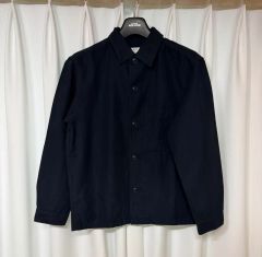 UNIQLO C プレミアムリネンシャツジャケット M ブラック - メルカリ