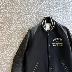 COOTIE / 10’s leather stadium jacket クーティー　内キルティング　レザージャケット　スタジャン　ストリート　刺繍ロゴ　好配色 ピンピン　長瀬智也　バイカーのサムネイル