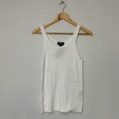 POLO RALPH LAUREN(ポロラルフローレン) Polo Jeans(ポロジーンズ) ヴィンテージ 白 ノースリーブ スタンダード Tシャツ レディース S