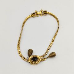 タグ付きOrena PARIS オレナパリス ネックレス 黒玉 ゴールドカラー 