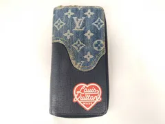 LOUIS VUITTON ルイ ヴィトン 長財布 NIGOコラボ ジッピーウォレット・ヴェルティカル M81107 ブルー系 ネイビー系 ゴールド金具 モノグラム・デニム トリヨンレザー メンズ ラウンドファスナー 日本限定販売品