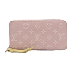 LOUIS VUITTON ルイ ヴィトン ジッピーウォレット 長財布 M81279 レザー ピンク × ベージュ × イエロー × ホワイト ゴールド金具  モノグラムアンプラント ラウンドファスナー ビトン 
