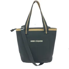AnneCoquine アンコキーヌ 2WAYトートバッグ  モノグラムスペード柄 メッシュニット    ブラック レディース / 240001200525のサムネイル