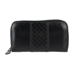 ※はちみー様専用 BOTTEGAVENETA ボッテガヴェネタ  長財布 114076 VT272 1000 レザー ブラック イントレチャート スコルピート ラウンドファスナー 