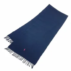POLO RALPH LAUREN ポロラルフローレン マフラー  ロゴ刺繍/カシミヤ混/イングランド製    ネイビー ユニセックス / 240001201108