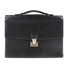 高級 美品　ブルガリ　3室　オールレザー　パドロック　2way ビジネスバッグ 高級 BVLGARI ブルガリ パドロック レザー ビジネスバッグ 金具 黒