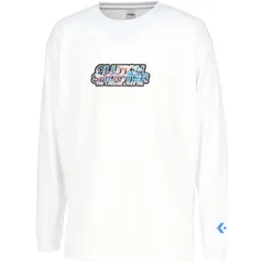コンバース CONVERSE  プリントロングスリーブシャツ バスケットボール Ｔシャツ 半袖Ｔシャツメンズ （cb252364l-1100）、ホワイト