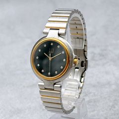 稼動品 新品電池！ 美品 ダンヒル ミレニアム 12P ダイヤモンド 腕時計 