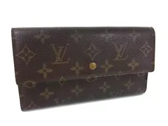 LOUIS VUITTON ルイヴィトン 財布 モノグラム ポルトトレゾール インターナショナル M61215 ブラウン PVC レザー ユニセックス 三つ折り 長財布
