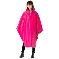 【新品】 [ＬＣ∞ＬｕＬｕ　Ｃｏｕｔｕｒｅ] レインコート 自転車 通学 リュック レインポンチョ レディース 通勤 メンズ ポンチョ バイク 原付 携帯 大きいサイズ カッパ ツバ バイザー (ピンク) 1