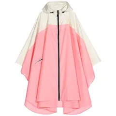 【新品】 [Moli&Hani] [限定ブランド] ポンチョ レインコート 配色レディース レインウェア 雨 合羽 大人女子 オシャレ 通勤 ひざ丈 レディス ポンチョ 女の子 大きいサイズ 防水 収納袋付き 1