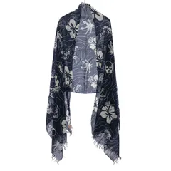 lucien pellat-finet ルシアンペラフィネ ハワイアンスカルカシミヤストール  ネイビーのサムネイル