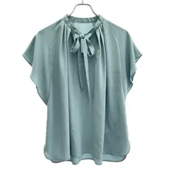 ADORE アドーア ライトジョーゼットボウタイブラウス 531-0110588 ブルー 38